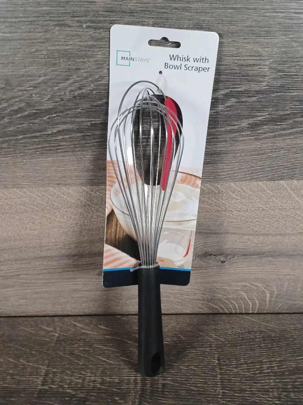 New Mainstays Whisk with Bowl Scraper